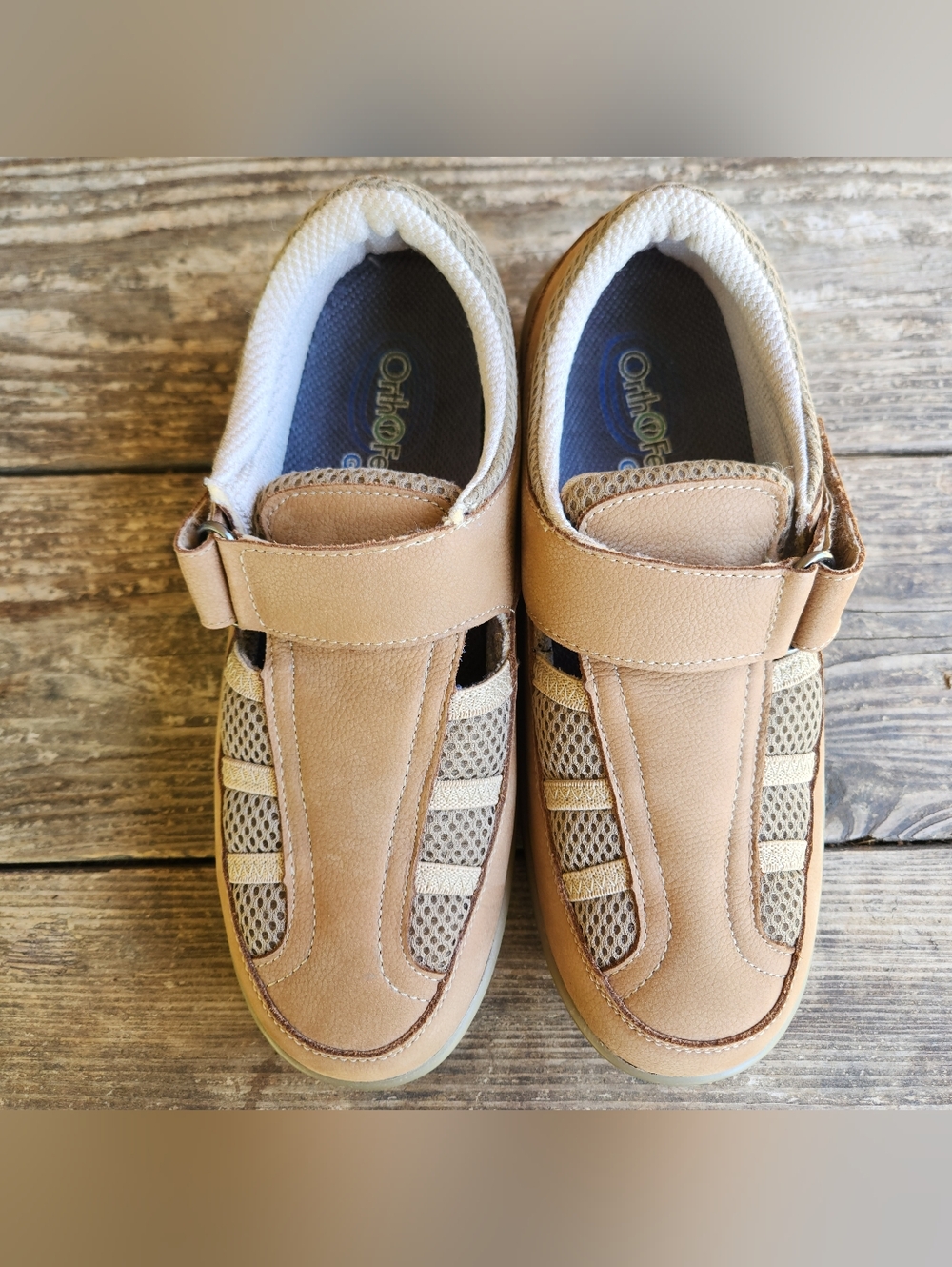 Orthofeet Gel Women's Comfort Shoes Orthopedic 8 B 872 TAN